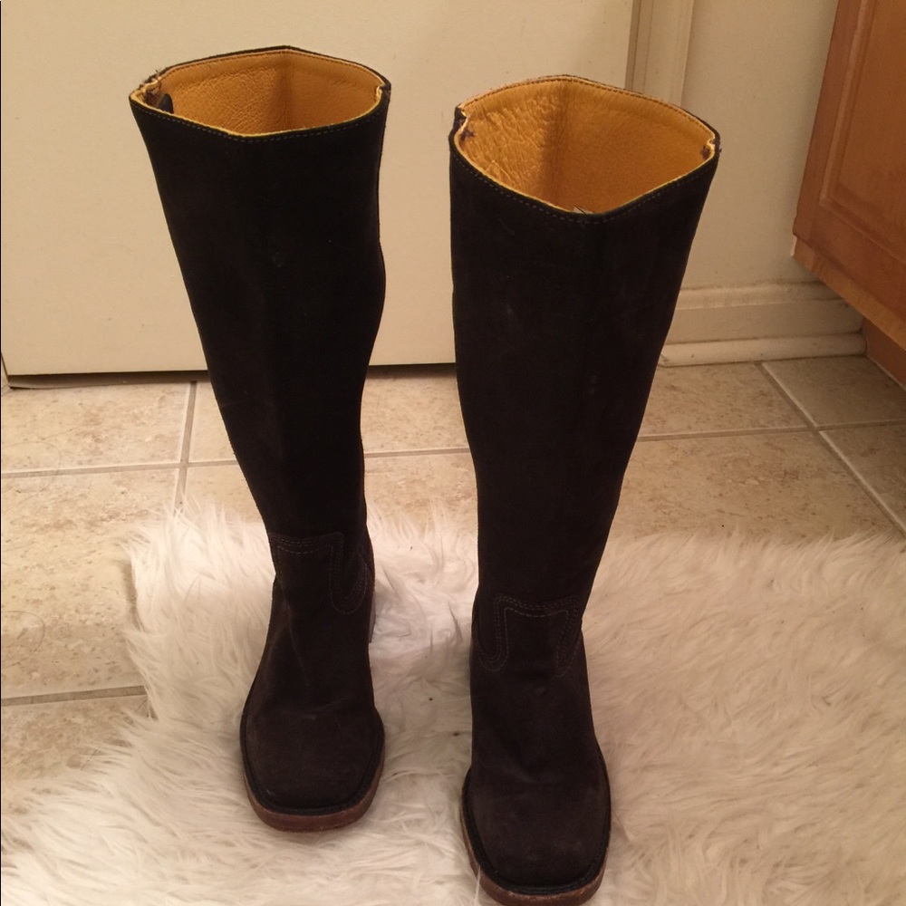 Frye suede riding boots